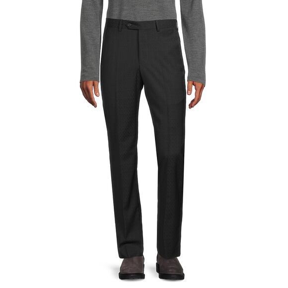 Santorelli Roma Wool Stretch Comfort Pant, charcoal 38L $355 - Picture 2 of 12